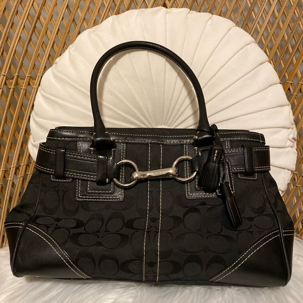 Coach Satchel Handbag in Black (Medium)
